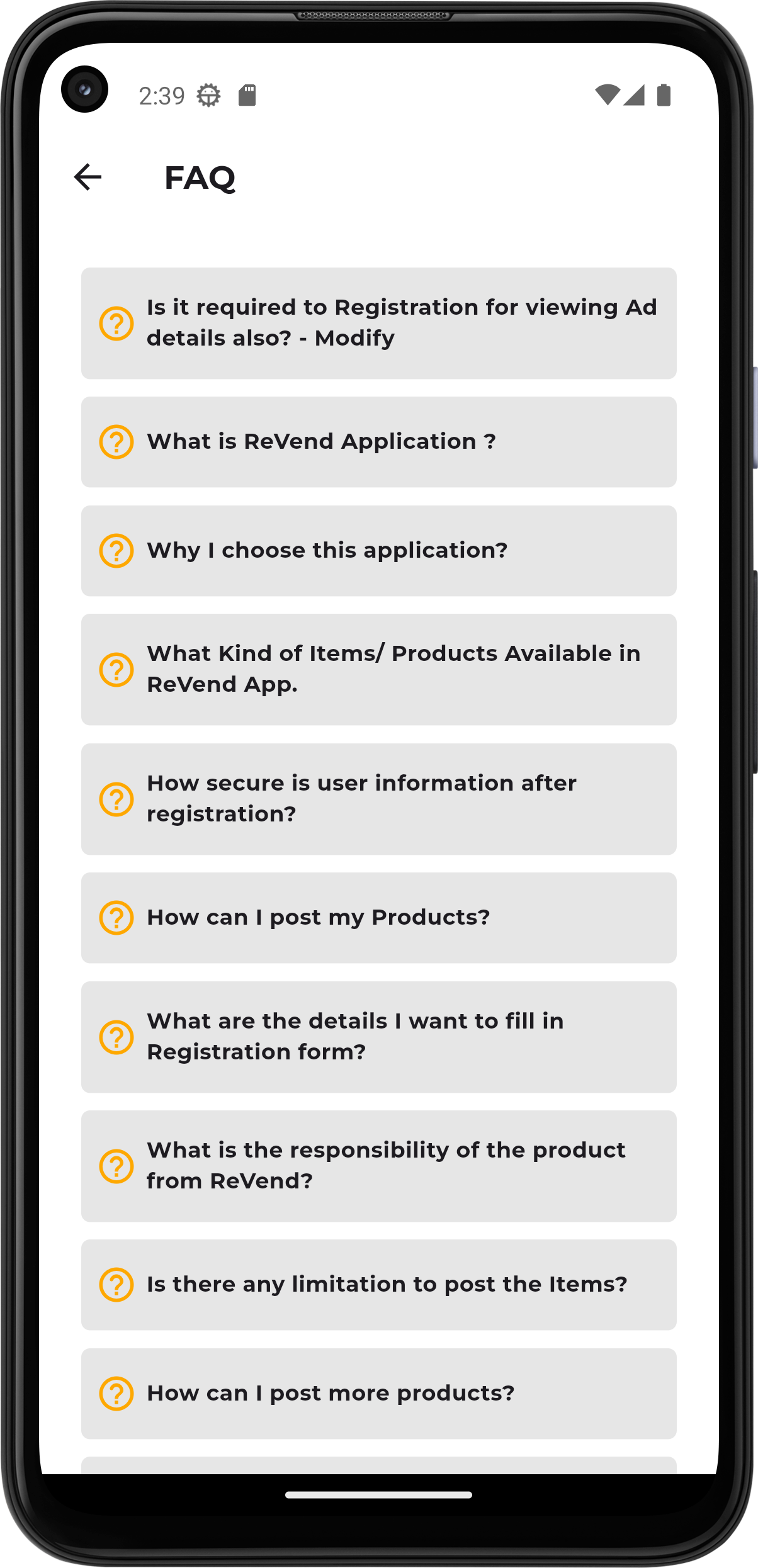 phone 3 screen showing